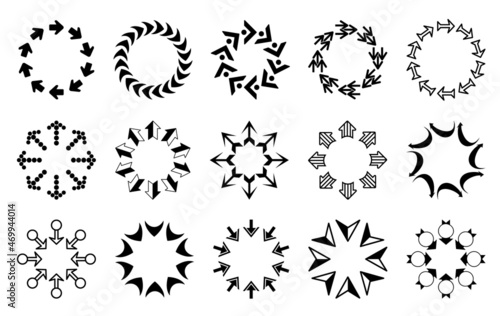 Set of decorative arrow bor...