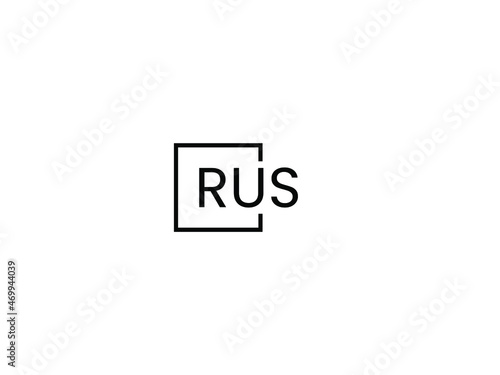RUS letter initial logo design vector illustration