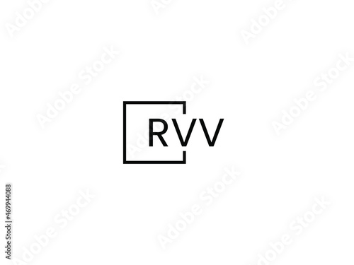 RVV letter initial logo design vector illustration