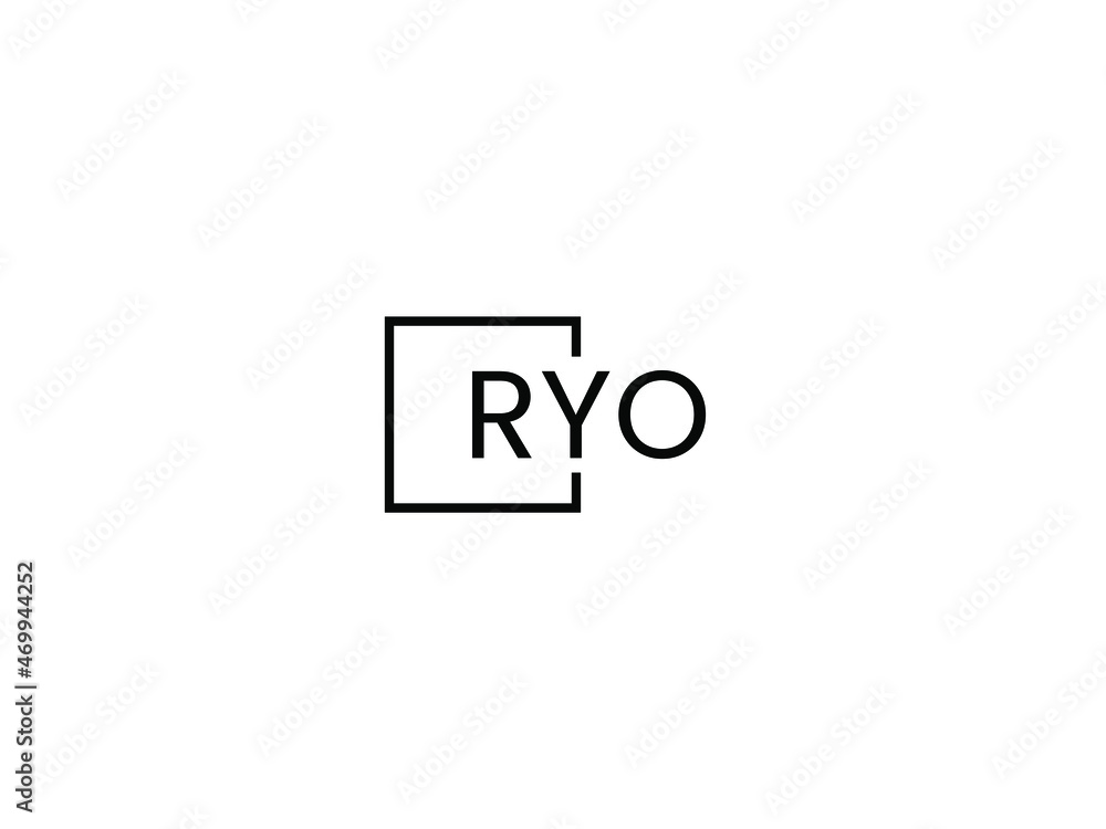 Fototapeta premium RYO letter initial logo design vector illustration