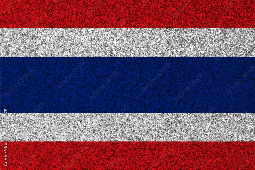 Patriotic glitter background in color of Thailand flag
