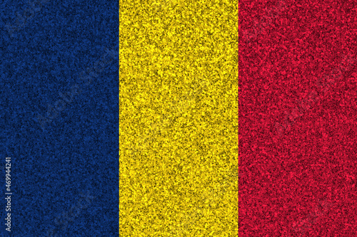 Patriotic glitter background in color of Romania flag