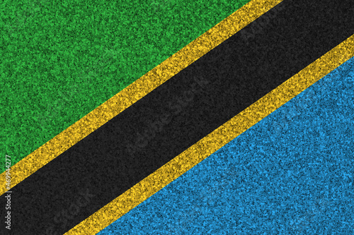 Patriotic glitter background in color of Tanzania flag