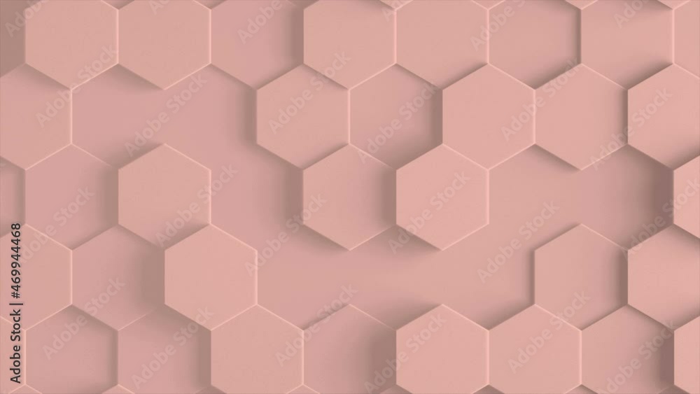 Moving hexagonal grid wall with shadows. Loop 4K 3D Animation. Moving hexagonal grid wall with shadows. Loop 4K 3D Animation.