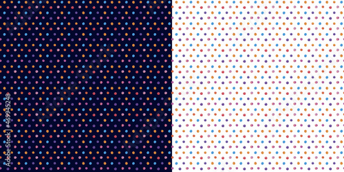 Hand drawn colorful polka d...