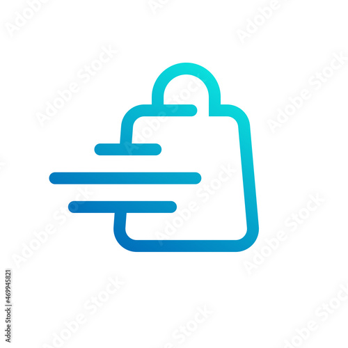 Shopping Bag Flat Logo design 