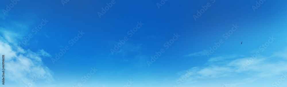 Blue sky with puffy clouds