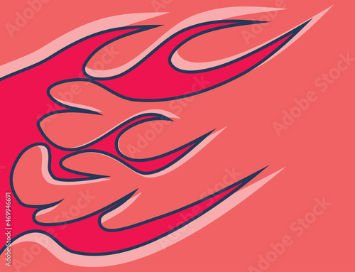Abstract background with fire lines pattern