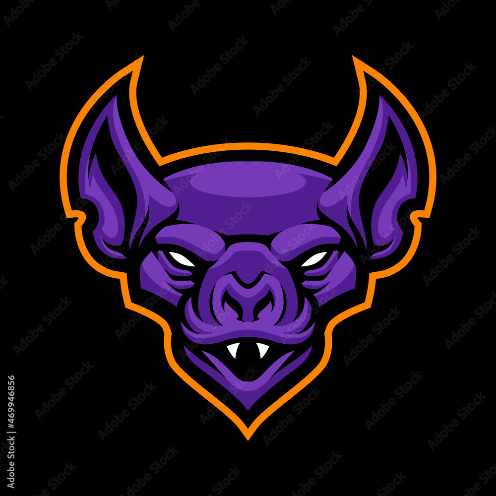 Vector Bat Head Illustration Vector Bat Head Illustration