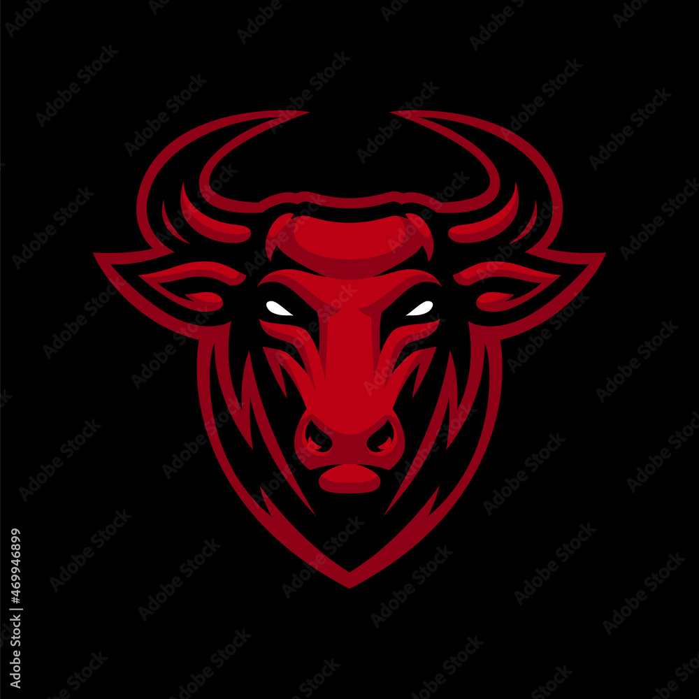 Bull Vector Mascot. this design can be used as a sports emblem