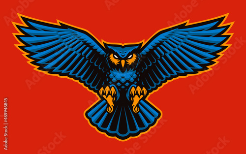Owl Vector Mascot, this design can be used as a sports emblem
