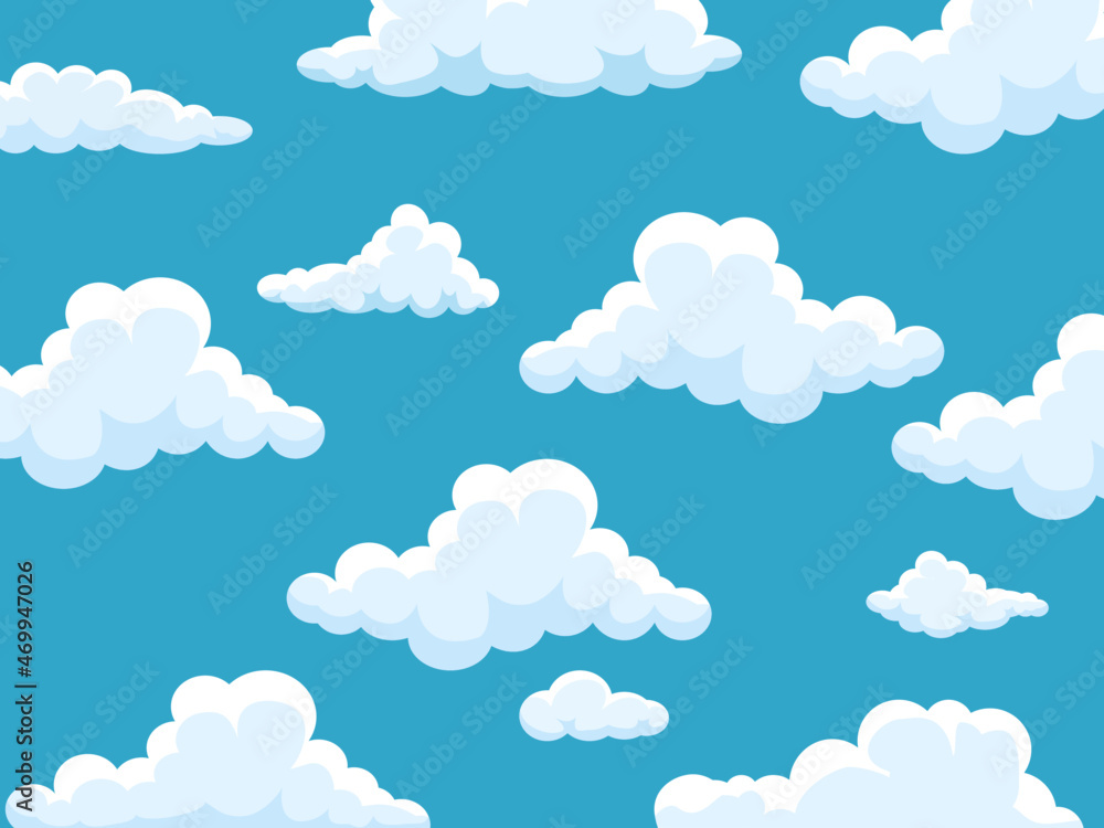 cloud on a blue sky back ground. vector illustration