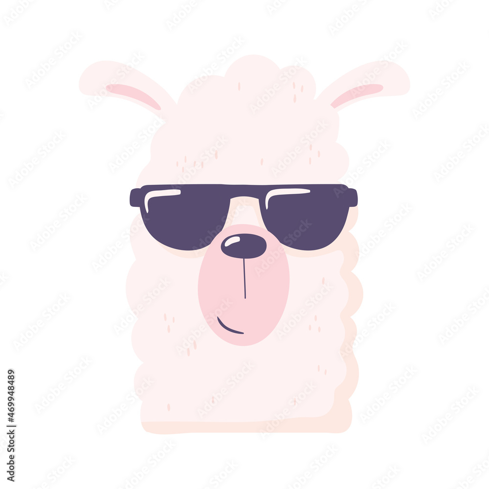 Fototapeta premium llama with sunglasses