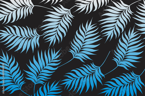 Abstract background with simple tropical leaves pattern