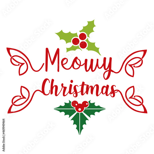 Meowy Christmas SVG