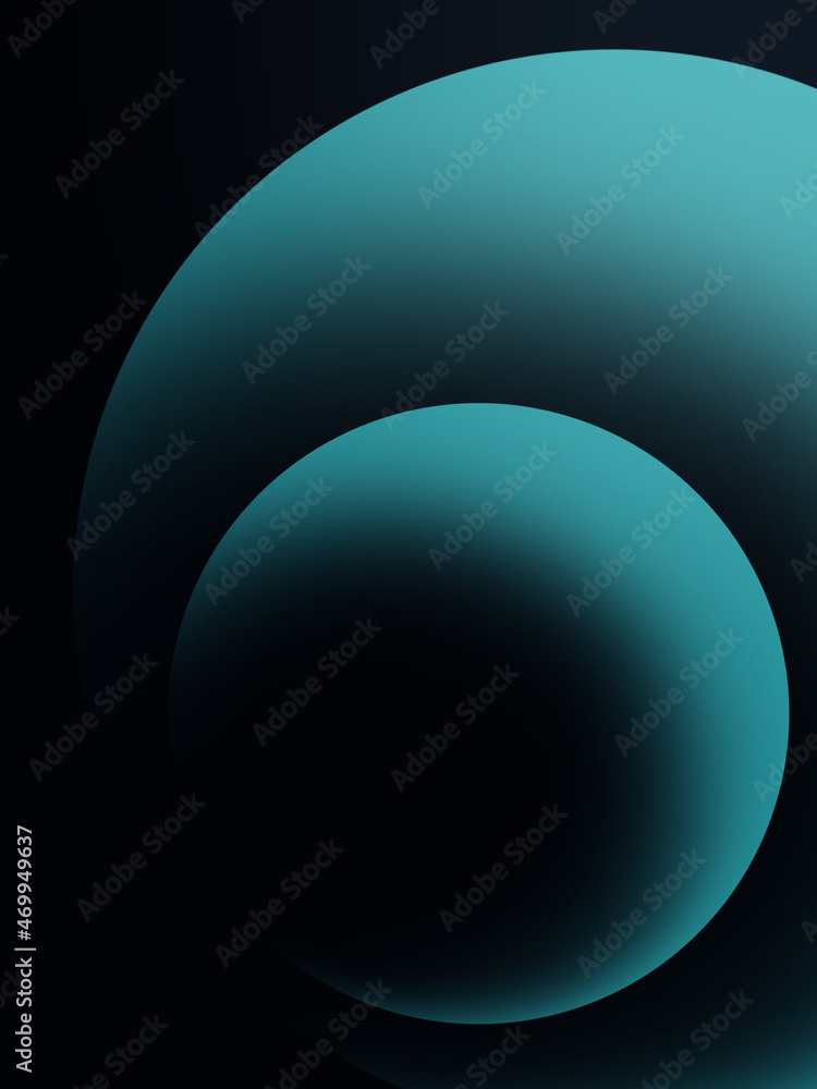 Cover templates set with vibrant gradient round shapes. Futuristic abstract backgrounds with planet sphere for your graphic design