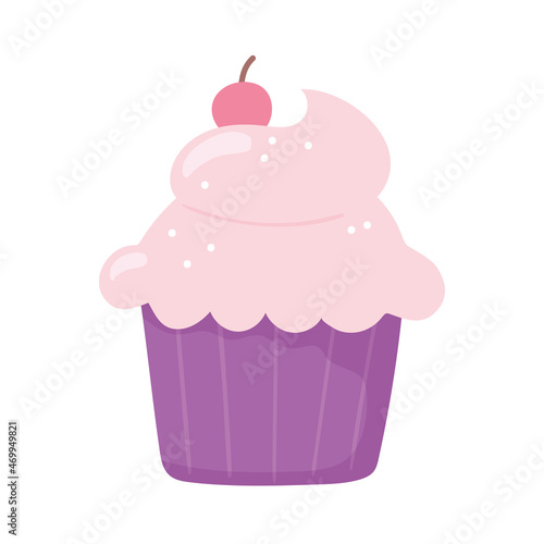 sweet cupcake and fruit