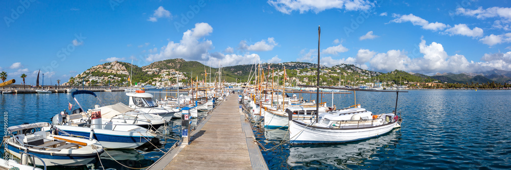 Port d’Andratx marina with boats on Mallorca travel traveling holidays vacation panorama in Spain