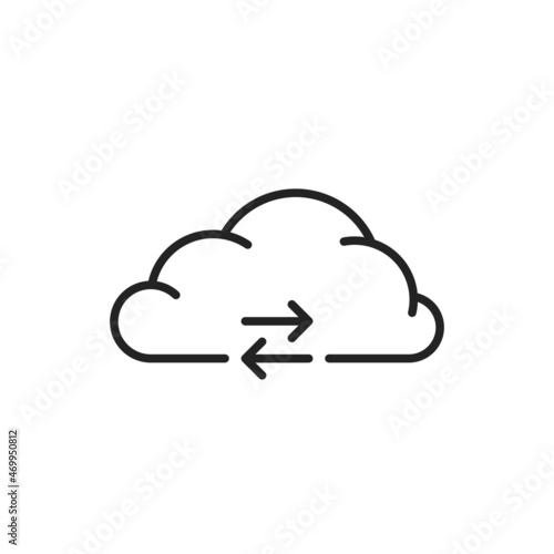 data sync or upload like thin line cloud