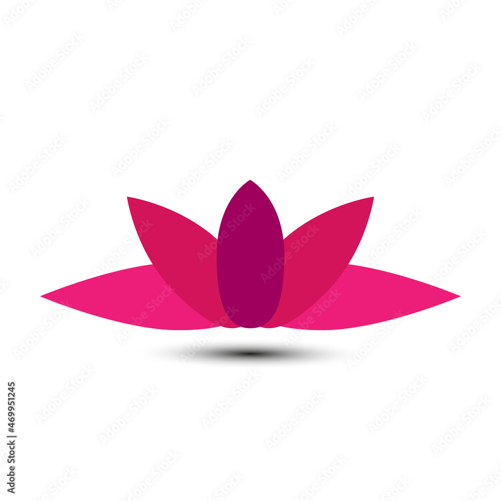 Abstract lotus logo design