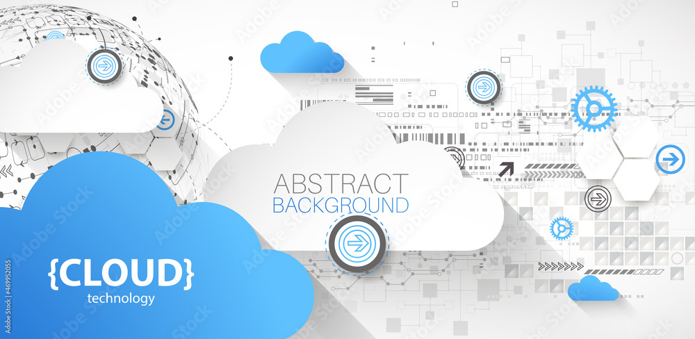 Cloud computing concept. Abstract technology background. Cloud computing concept. Abstract technology background.