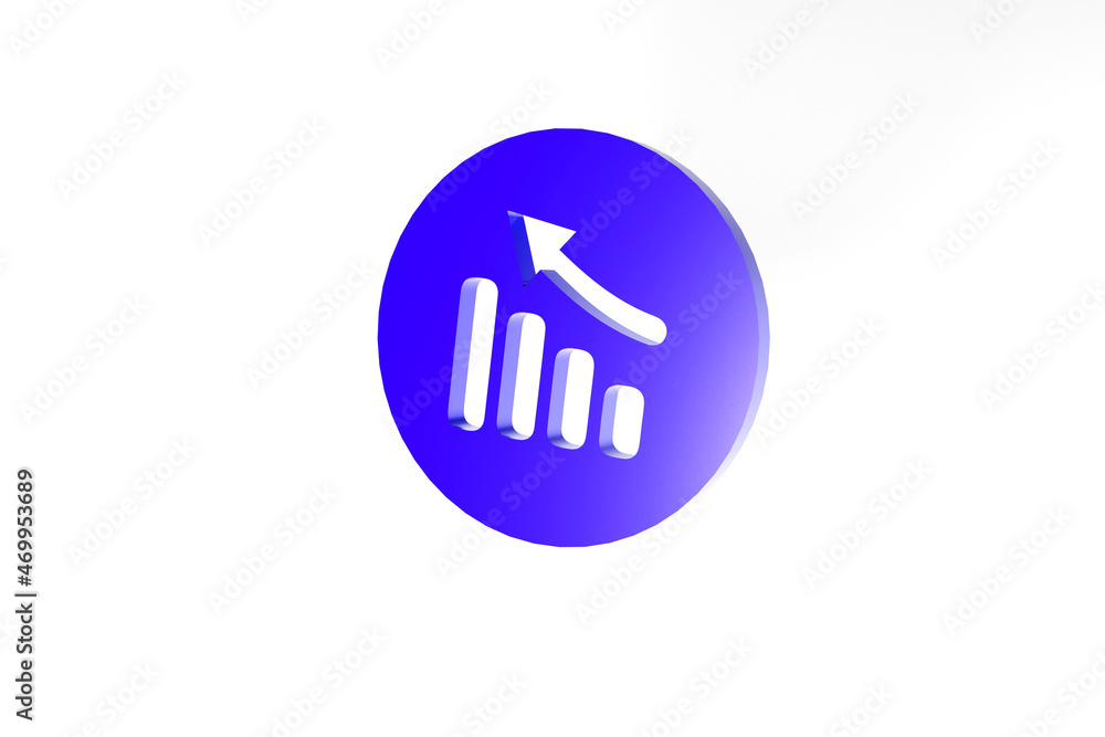Business growth graph 3d in abstract style on white background. Creative concept idea design. Business icon. 3d banner background. Financial statistics. Marketing concept. Business growth graph 3d in abstract style on white background. Creative concept idea design. Business icon. 3d banner background. Financial statistics. Marketing concept.