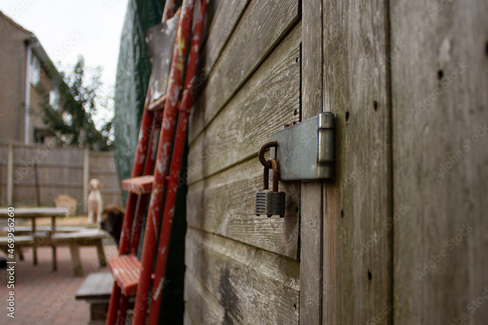 padlock on a shed