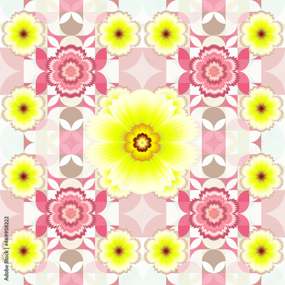Beautiful seamless feminine floral pattern