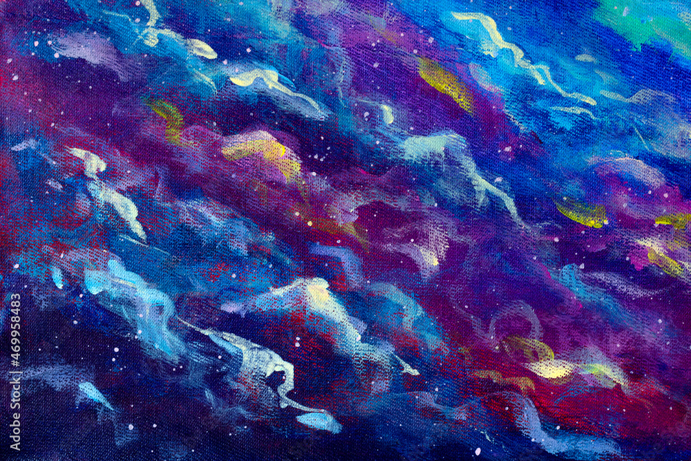 Cosmic blue purple abstract background paintings monet painting claude ...