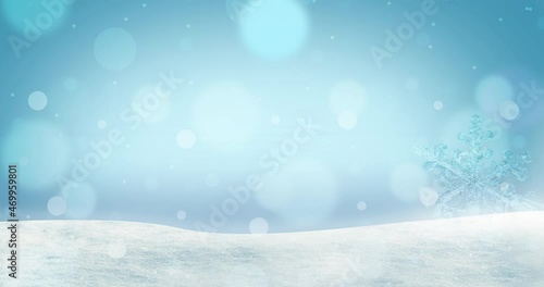Wallpaper Mural Scenery of snow falling slowly with bokeh and glowing effects. Winter is coming. Torontodigital.ca