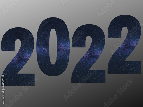 2022 text design. for Brochure design template, card, banner. Vector illustration.