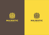 king crown majestic modern logo