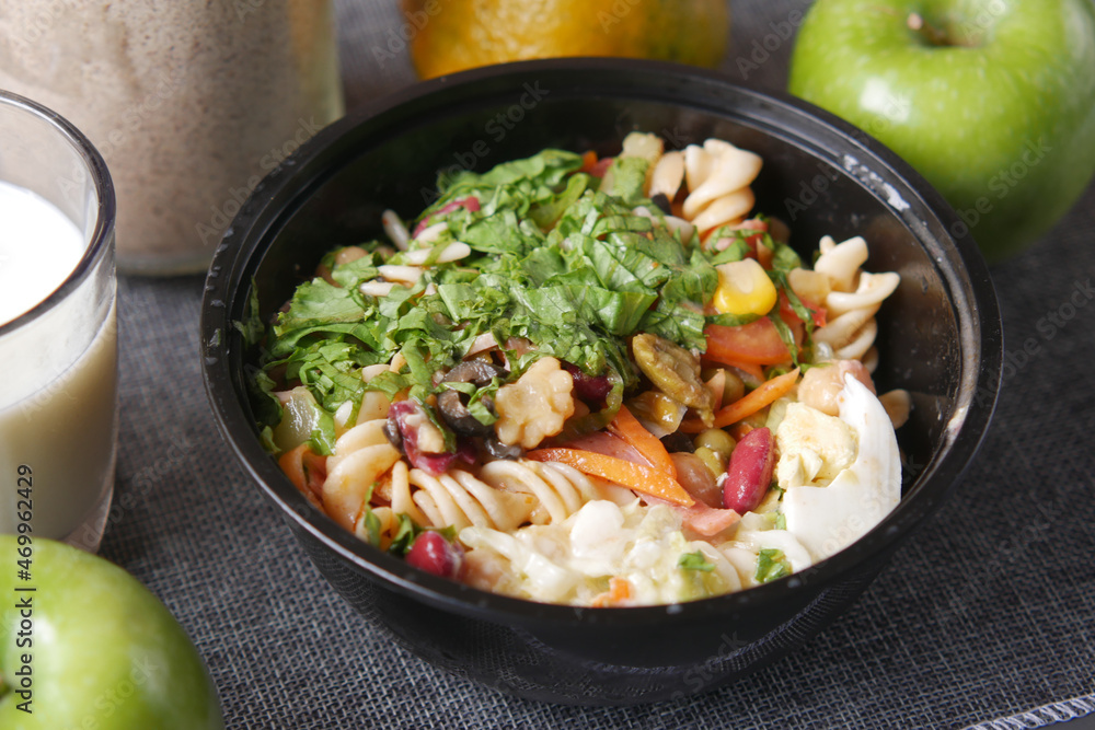 fresh vegetable salad bowl on table, fresh vegetable salad bowl on table,