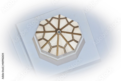 glass window in the church roof