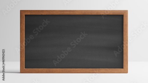 Blank blackboard, chalkboard.