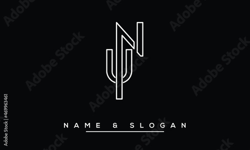 UN,  NU,  U,  N   Abstract Letters Logo Monogram