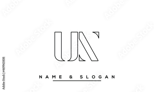 UN,  NU,  U,  N   Abstract Letters Logo Monogram