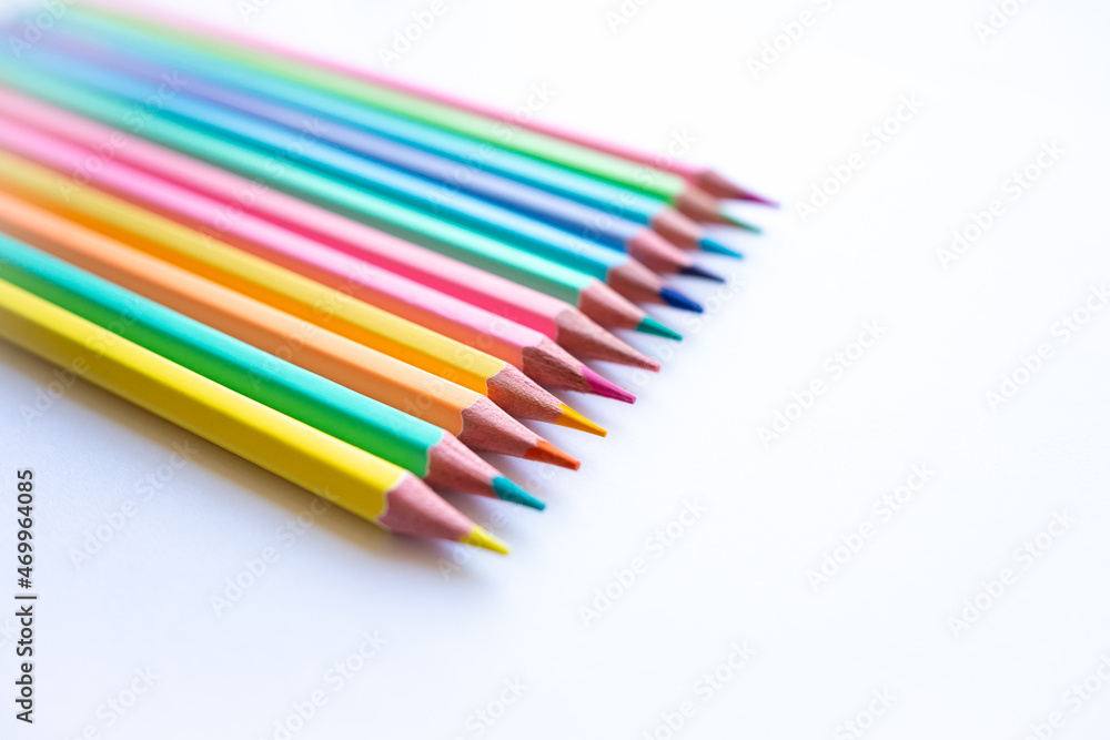 color pencils isolated on white background color pencils isolated on white background
