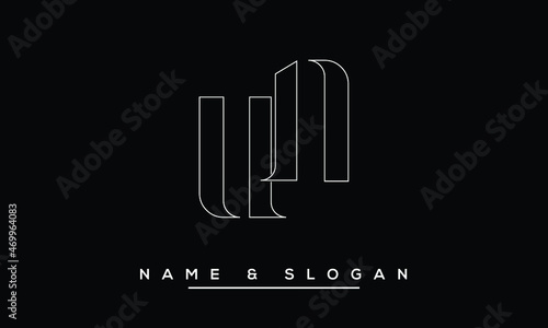 UN,  NU,  U,  N   Abstract Letters Logo Monogram