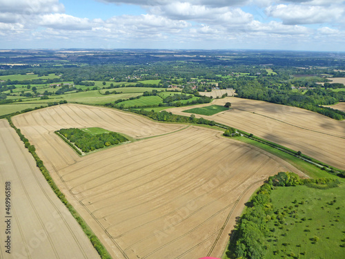 Fields at Combe Gibbet in the summer	