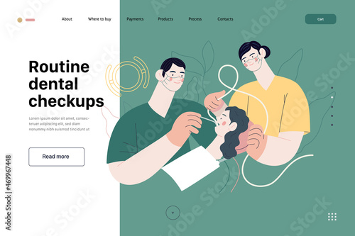 Routine dental checkups - medical insurance web template