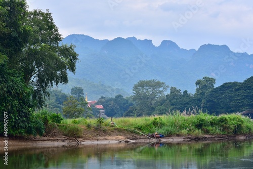 Countryside of Sai Yok District in Kanchanaburi Province, Thailand