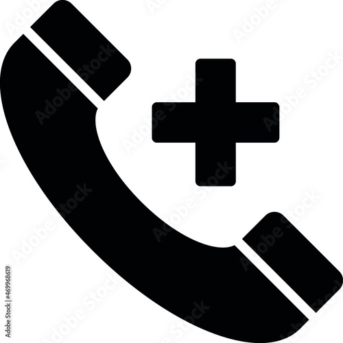 health icons phone call  and phone receiver