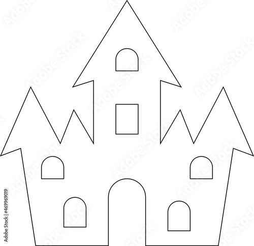 halloween icons castle  and fortress