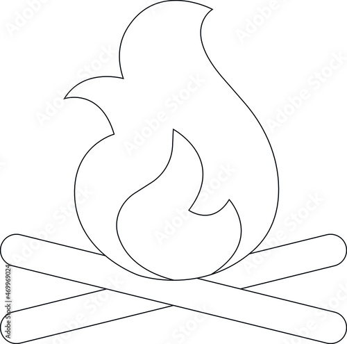 halloween icons Bonfire   and firewood