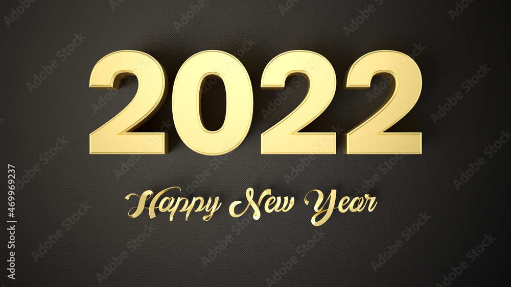 2022 year. 3d background. Gold christmas background. New Year Christmas holiday templates. 3d rendering 2022 year. 3d background. Gold christmas background. New Year Christmas holiday templates. 3d rendering