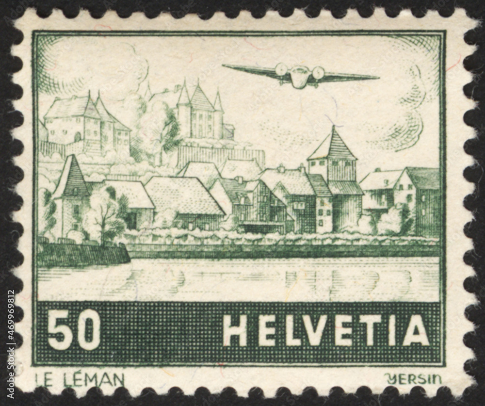 Postage stamps of the Helvetia. Stamp printed in the Helvetia. Stamp printed by Helvetia.