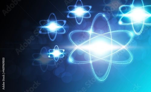 atomo, fisica energia, nucleare, energia atomica photo