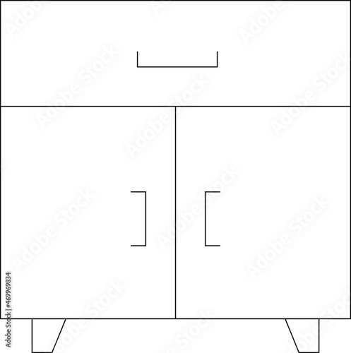 furniture icons cabinet and furniture