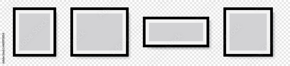 templates Photo picture frames collection on wall. blank frame border mockups. Empty photo frame with shadow. realistic photo frame. vector illustration templates Photo picture frames collection on wall. blank frame border mockups. Empty photo frame with shadow. realistic photo frame. vector illustration